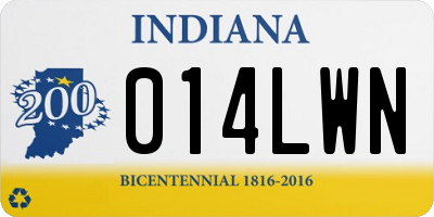 IN license plate 014LWN