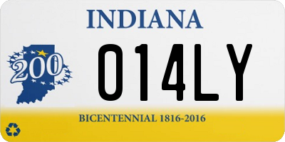 IN license plate 014LY