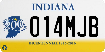 IN license plate 014MJB