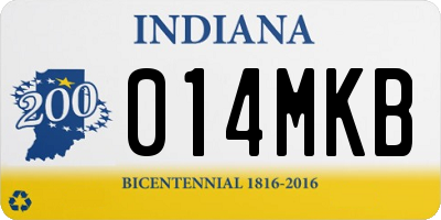 IN license plate 014MKB