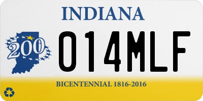 IN license plate 014MLF
