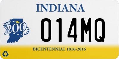 IN license plate 014MQ