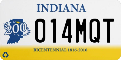 IN license plate 014MQT