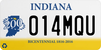 IN license plate 014MQU