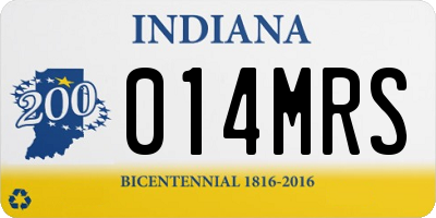 IN license plate 014MRS