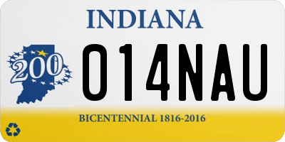 IN license plate 014NAU