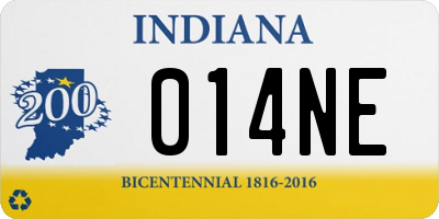 IN license plate 014NE
