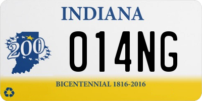 IN license plate 014NG