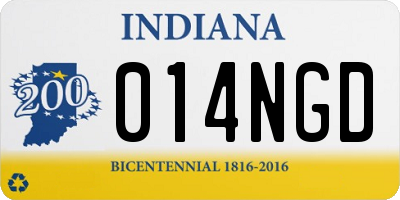 IN license plate 014NGD