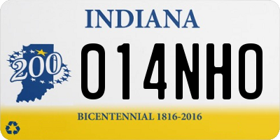 IN license plate 014NHO