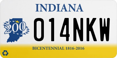 IN license plate 014NKW