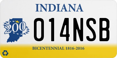 IN license plate 014NSB