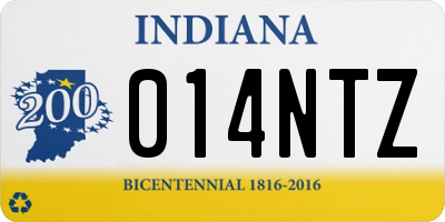 IN license plate 014NTZ