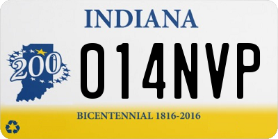 IN license plate 014NVP