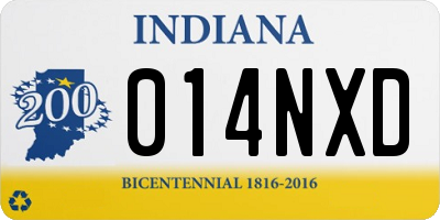IN license plate 014NXD