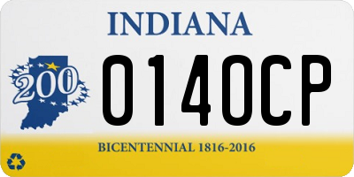 IN license plate 014OCP