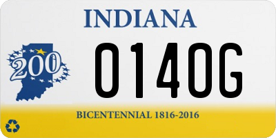 IN license plate 014OG