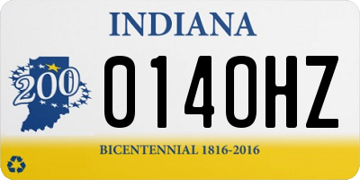 IN license plate 014OHZ