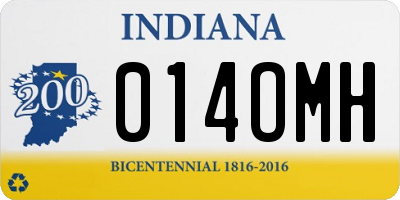 IN license plate 014OMH