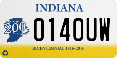 IN license plate 014OUW
