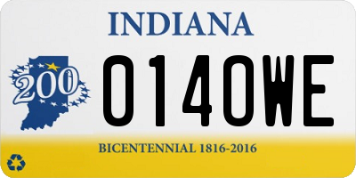 IN license plate 014OWE