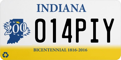 IN license plate 014PIY