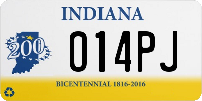 IN license plate 014PJ