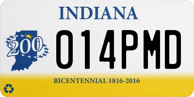 IN license plate 014PMD