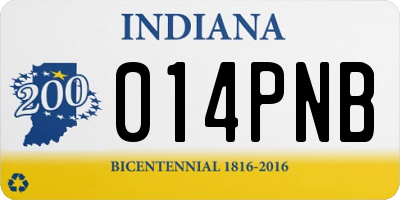 IN license plate 014PNB
