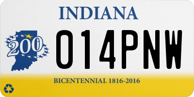 IN license plate 014PNW