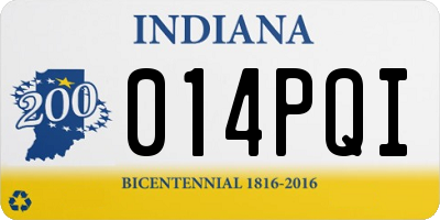 IN license plate 014PQI