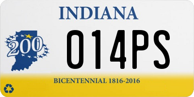 IN license plate 014PS