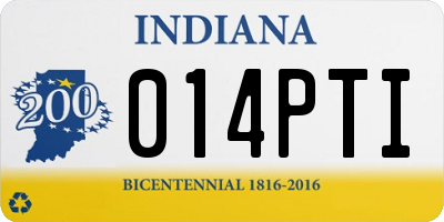 IN license plate 014PTI