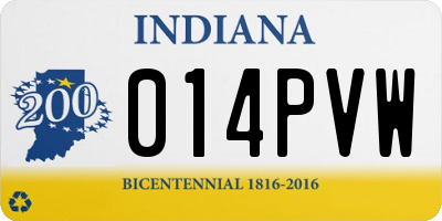 IN license plate 014PVW