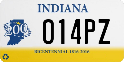 IN license plate 014PZ
