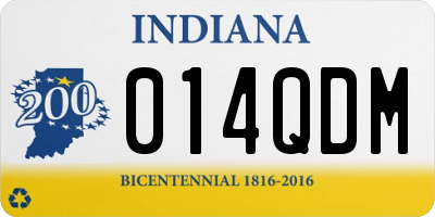 IN license plate 014QDM
