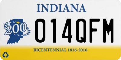 IN license plate 014QFM