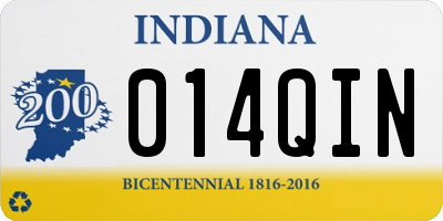 IN license plate 014QIN