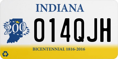 IN license plate 014QJH