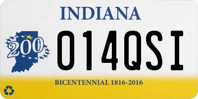 IN license plate 014QSI