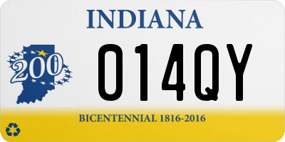 IN license plate 014QY