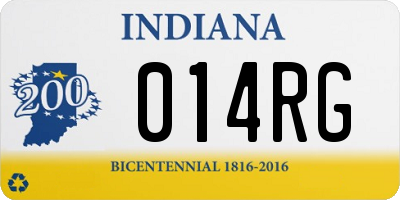 IN license plate 014RG