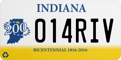 IN license plate 014RIV