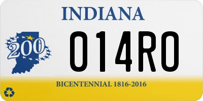 IN license plate 014RO
