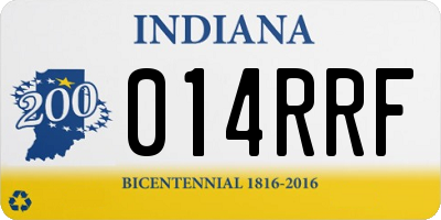 IN license plate 014RRF