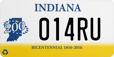 IN license plate 014RU