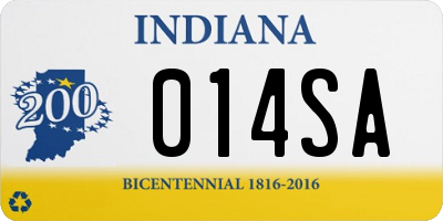 IN license plate 014SA