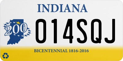 IN license plate 014SQJ