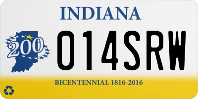 IN license plate 014SRW