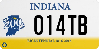 IN license plate 014TB